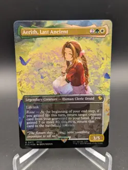 Aerith, Last Ancient (Borderless) (Chocobo Track Foil) Commander: Final Fantasy - Image 1