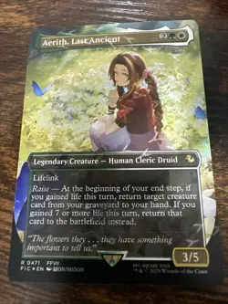 Aerith, Last Ancient (Borderless) (Chocobo Track Foil) Commander: Final Fantasy - Image 1