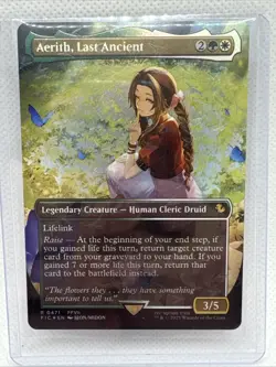 Aerith, Last Ancient (Borderless) (Chocobo Track Foil) Commander: Final Fantasy - Image 1