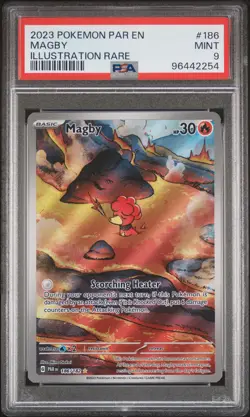 2023 POKEMON PAR EN-PARADOX RIFT ILLUSTRATION RARE #186 MAGBY PSA 9 - Image 1