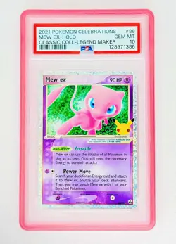 Pokemon Mew ex 88/92 Celebrations Classic Collection Holo PSA 10 Gem Mint #88 - Image 1