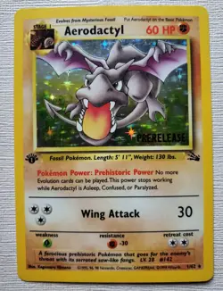 Aerodactyl (Prerelease) 01/62 WOTC PROMO HOLO Pokemon 1st Edition Vintage - Image 1