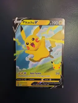 Pokemon TCG Pikachu V-SWSH143-Sword & Shield Promo Cards -Near Mint Holo - Image 1