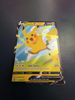 Pokemon TCG Pikachu V-SWSH143-Sword & Shield Promo Cards -Near Mint Holo - Image 2