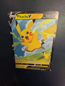 Pokemon TCG Pikachu V-SWSH143-Sword & Shield Promo Cards -Near Mint Holo - Image 3