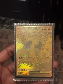 Pokemon Mega Charizard X EX Full Art Gold Foil Mega Hyper Rare 130/094 360 HP - Image 2