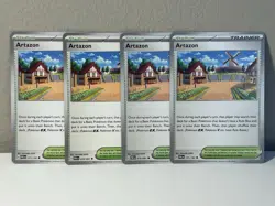 4x Artazon Pokemon Paldean Fates 076/091 TCG Playset - Image 1