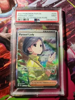 2023 POKEMON PAR EN-PARADOX RIFT SPECIAL ILLUSTRATION RARE PARASOL LADY PSA 9 - Image 1