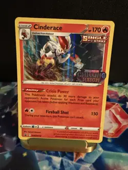 Cinderace - (Prerelease) Stamped SWSH112 SWSH: Sword & Shield Promo Holo Pokemon - Image 1