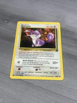 Pokemon TCG Rattata 66/82 Team Rocket Unlimited LP - Image 1