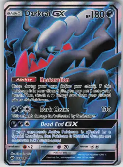 Pokemon TCG Darkrai GX (Full Art) Ultra Rare SM - Burning Shadows 139/147 - Image 1