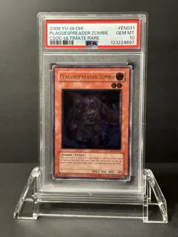 Yugioh Plaguespreader Zombie CSOC - EN031 Ultimate Rare Unlimited PSA 10 - Image 1