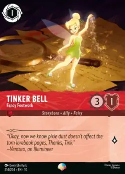 Tinker Bell-Fancy Footwork 214/204 EPIC Whispers in the Well Disney Lorcana - Image 1