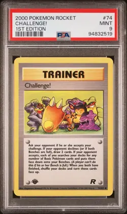 Challenge! - 2000 Team Rocket 🔥 1ST EDITION PSA 9 🔥 Mint Vintage Pokemon R65 - Image 2