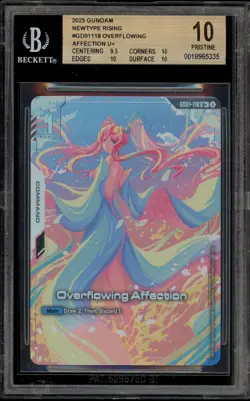 Gundam Card Game Overflowing Affection Newtype Rising U+ #118 BGS 10 Pristine - Image 1