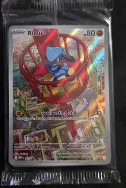 Pokemon TCG Riolu MEP 10 Pokemon Center Stamped Promo SEALED Mega Evolution - Image 1