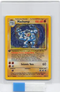 Machamp 8/102 - Holo RARE - 1st Edition - WOTC POKEMON CARD - LP/MP - Image 1
