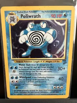 Pokemon Poliwrath Base Set 2 Holo Rare 90HP 15/130 English 2000 Card - Image 1