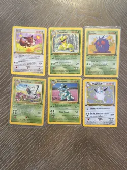 Vintage Pokemon Card Collection- Jungle Edition Base Set - 6 Cards - Image 1