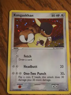 Pokemon 2004 Pokemon Fire Red Leaf Green Kangaskhan foil card, mint condition - Image 1