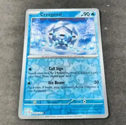 Pokemon Surging Sparks Cryogonal Reverse Holo Common Card 047/191 NM - Image 1