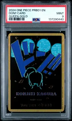 Don!! Card PSA9 2024 One Piece Prb01-Premium Booster -The Best- Queen-Gold # - Image 1