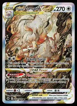Hisuian Zoroark VSTAR GG56/GG70 Ultra Rare Crown Zenith Pokemon Card - Image 1