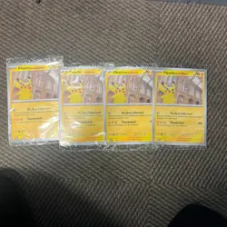 Pokemon Pikachu At The Museum x Natural History London Jumbo Card - Sealed x4 - Image 1