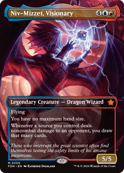Niv-Mizzet, Visionary (Borderless) [Foundations] Magic MTG - Image 1