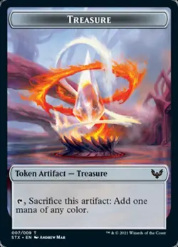 MTG Strixhaven Token Treasure #007 PLAYSET 4x x4 - Image 1
