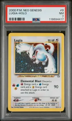 2000 POKEMON NEO GENESIS #9 LUGIA-HOLO PSA 7 - Image 1
