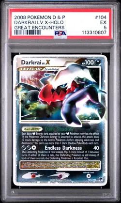POKEMON GREAT ENCOUNTERS DARKRAI LV X #104 ULTRA RARE PSA 5 EX #113310807 - Image 1