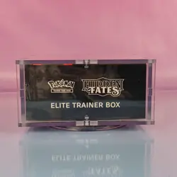 POKEMON HIDDEN FATES DISPLAY ELITE TRAINER BOX 2019 ENG OVP SEALED ACRYL CASE - Image 5