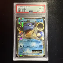 PSA 8 BLASTOISE EX 21/108 EVOLUTIONS 2016 POKEMON XY PSA 8 - Image 1