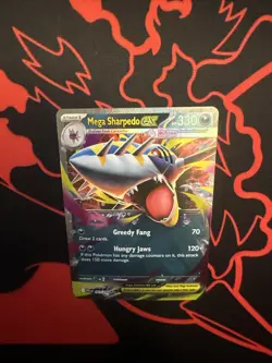 Pokemon - Mega Sharpedo EX 061/094 Double Rare, ME02: Phantasmal Flames, Holo - Image 2