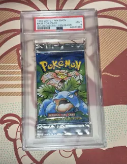 1999 WOTC Pokemon Shadowless Base Set Pack PSA 9 Venusaur Artwork - Image 1