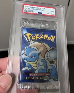 Pokemon PSA 9 GURANTEED SHADOWLESS Base Set Booster Pack Long Crimp - Image 1