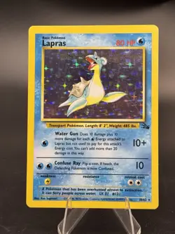 Lapras - 10/62 - 1999 Fossil Unlimited - WOTC - Holo Rare - HP - Pokemon TCG - Image 1