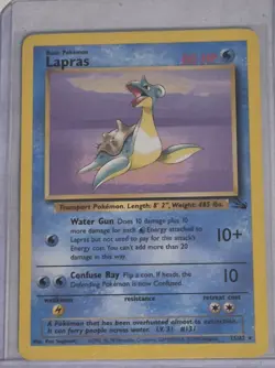 Lapras - 25/62 - Fossil Unlimited Non-Holo Rare WOTC Pokemon TCG LP - Image 1