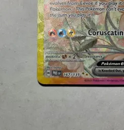 Pokemon TCG Prismatic Evolutions Eevee ex 167/131 Special Illustration Rare NM - Image 5