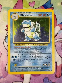 Blastoise 2/102 Base Set Holo Rare Vintage 1999 Pokemon Card LP - Image 1