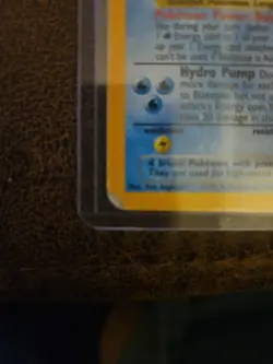 1999 Pokemon Blastoise Base Set 2 Unlimited Holo 100 HP 2 MP With Swirl 2/130 - Image 3