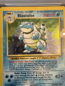 1999 POKEMON BASE SET UNLIMITED #2 BLASTOISE-HOLO PSA 2 - Image 2