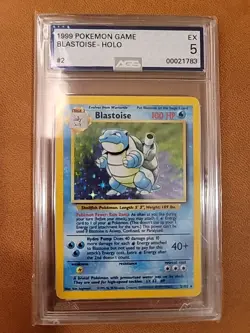 Pokemon 1999 Base Set Blastoise #2 Holo AGS 5 - Image 1