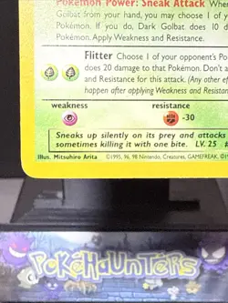 Pokemon Card Dark Golbat 7/82 Team Rocket Set Holo Rare Swirl Light Play - Image 5