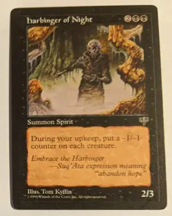 MTG English Magic Card Near Mint HARBINGER OF NIGHT from Mirage - Image 1