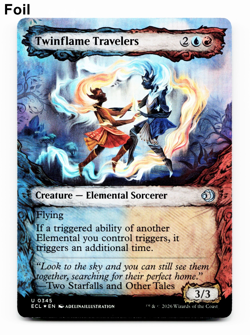 Twinflame Travelers (Showcase) - FOIL - [Lorwyn Eclipsed] MTG ECL 0345 NM 💧🔥 - Image 1