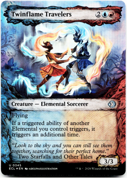 Twinflame Travelers (Showcase) - FOIL - [Lorwyn Eclipsed] MTG ECL 0345 NM 💧🔥 - Image 3