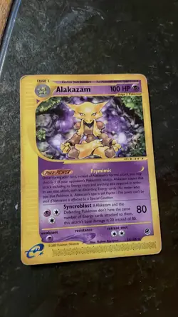 Pokemon Alakazam 33/165 Expedition Base Set TCG e-Reader 2002 - Image 1