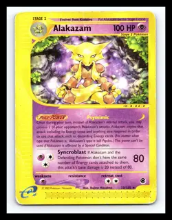💥 Alakazam Pokemon 2003 TCG (Expedition E-Reader Set) Non Holo Foil # 33/165 - Image 1